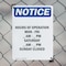 Signmission Hours Of Operation Mon - Fri _, 7 in W x Rectangle, Plastic OS-2PACK-NS-P-710-V-13542 - alternate 4